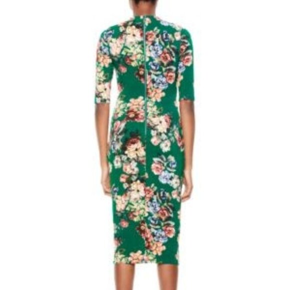 NWT ALICE + OLIVIA "Delora" Mockneck Floral Bodycon Dress size 4 - Picture 2 of 3